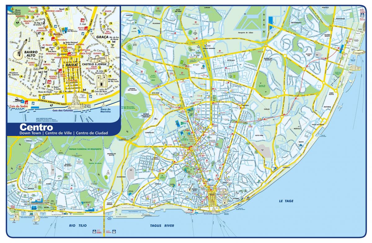 Mapa miasta Lizbony